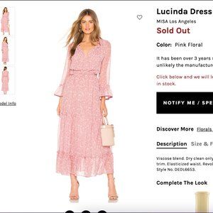Misa Lucinda Dress in Pink Floral Medium
